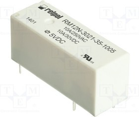 RM12N3021351005, Реле: электромагнитное, SPST-NO, Uобмотки: 5ВDC, 8A/250ВAC, 10А