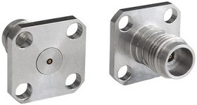 RF185A4JCCA, Male/Female Flange Mount Circular Coaxial Connector, Jack Screw Termination, Straight Body