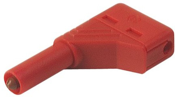 934098101, Red Male Banana Plug, 4 mm Connector, Screw Termination, 24A, 1000V ac/dc, Nickel Plating