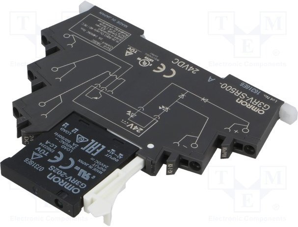 G3RV-SR500-A-24DC, Реле полупроводниковое, Uупр 21,6-26,4ВDC, 2А, 75-264ВAC, DIN