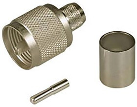 11_UHF-0-7-17/033_-E, 11_UHF-0-7-17/033_-E Series, Plug Cable Mount UHF Connector, Crimp Termination, Straight Body