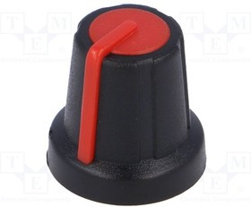 GMN-2RD, Ручка, миниатюрный, ABS, dоси: 6мм, d16x16мм, черный