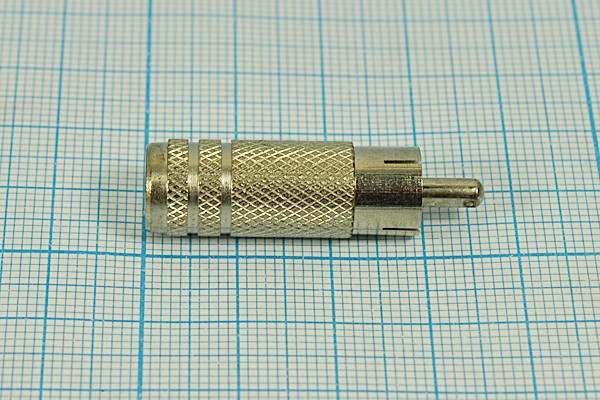 Разъем RCA вилка - разъем 3.5 моно розетка, металл