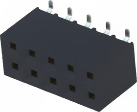 ZL264-10DG, Гнездо, штыревой, "мама", PIN: 10, вертикальный, 2,54мм, SMT, 2x5 ZL264-10DG, Гнездо, штыревой, "мама", PIN: 10, вертикальный, 2,54мм, SMT, 2x5