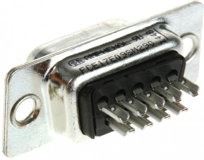 FCE17-E09SM-290, FCE17 9 Way Panel Mount D-sub Connector Socket