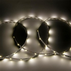 General Лента Светодиодная 5 метров 4,8Вт 12В SMD2835 8мм 300 диодов 7 Лм/чип IP20 6500К Холодный белый свет 500410 GLS-2835-60-4.8-12-IP20-