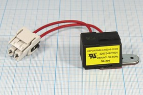 Зуммер магнитоэлектрический с генератором, размер 30x21x21m45, напряжение 220В, контакты 2L100+H, ма