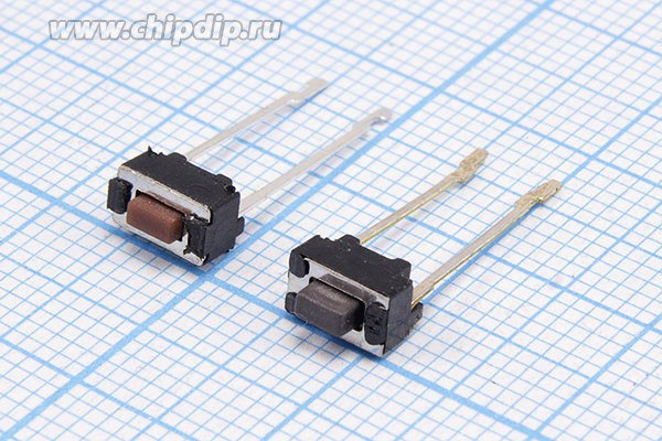 Переключатель тактовый, красный, 6x3.5x4.3 мм, высота 0.8мм, NO, 2 вывода 13мм; №2512 A ПКнТакт 6,0x 3,5x 4,3\h 0,8\\NO\кр\2LW13\\