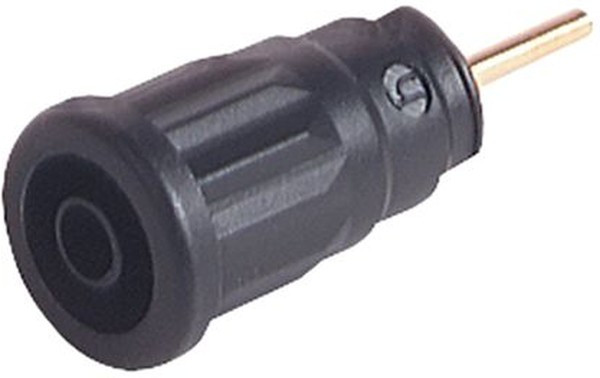 972363100, Black Female Banana Socket, 4 mm Connector, Solder Termination, 24A, 1000V ac/dc, Gold