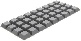 SJ5023G, Tapered Square Anti Vibration Feet,20.5mm dia. Natural Rubber +66A°C -34A°C