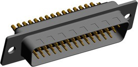 780-M44-103L001, 780, SEAL-D 44 Way Plug-In Mount D-sub Connector Plug, 2.286mm Pitch