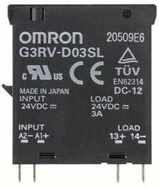 G3RV-D03SL DC24, G3RV-D03SL DC24 -OMRON - Твердотельное реле, SPST-NO, 3 А, 24 В DC, Гнездо, Быстрое