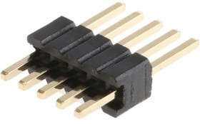 M52-040023V0545, Archer M52 Series Straight Through Hole Pin Header, 5 Contact(s), 1.27mm Pitch, 1 Row(s), Unshrouded