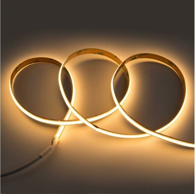 General Лента Светодиодная 5 метров 14Вт 24В COB720 8мм 2560 диодов 1320 Лм/м IP20 3000К Теплый белый свет 502903 GLS-COB-512-14-24-IP20-3 General Лента Светодиодная 5 метров 14Вт 24В COB720 8мм 2560 диодов 1320 Лм/м IP20 3000К Теплый белый свет 502903 GLS-COB-512-14-24-IP20-3