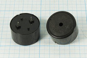 Зуммер пьезоэлектрический с генератором, размер 30x18, напряжение 3~24В, частота 2.0кГц, контакты 2P