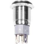 36-3241, Кнопка антивандальная ø16 12В(LED) Б/Фикс (5с) OFF-(ON)/ON-(OFF) плоская подсв/синяя POWER 36-3241, Кнопка антивандальная ø16 12В(LED) Б/Фикс (5с) OFF-(ON)/ON-(OFF) плоская подсв/синяя POWER