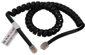 RND 765-00136, Telephone Modular Cable, RJ11 Plug - RJ11 Plug, Coiled, 1.8m, Black