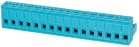 TBP01P1-508-16BE, Pluggable Terminal Blocks Terminal block, pluggable, 5.08 , plug, 16 pole, slotted screw, blue