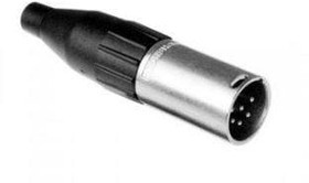 AC6AM, XLR Connectors 6 Pole XLR Male Cable Connector Machined Contacts Nickel Finish