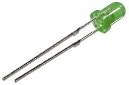 GNL-3012GD, Светодиод зеленый 60° d=3мм 5-10мКд 565нМ (Green)