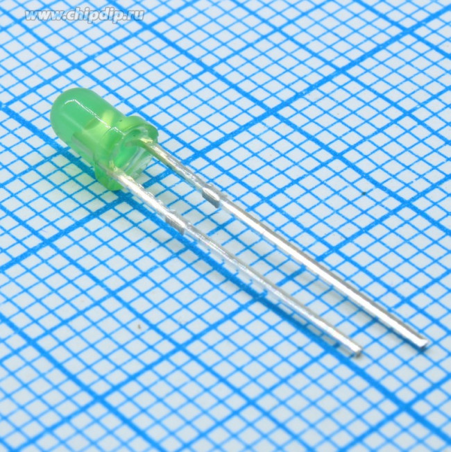 GNL-3012GD, Светодиод зеленый 60° d=3мм 5-10мКд 565нМ (Green)