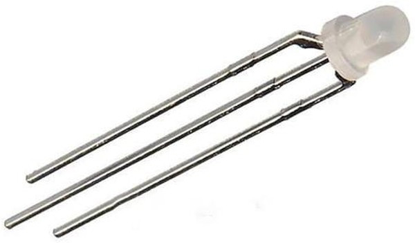 L-3WEGW, Светодиод красный/зеленый 60° d=3мм 40/35мКд 627/565нМ общий катод