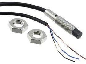 E2BS08KN02WPB12MOMI, Inductive Sensor PNP, Make Contact (NO) 1kHz 30V 10mA 2mm IP67 Cable, 2 m E2B
