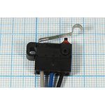 Микропереключатель , размер 19x 8 x12, 3А, переключение ON-(ON), размер концевика L18, КВП303-130EA7