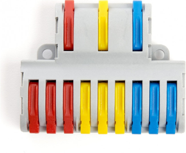 Клемма монтажная для фазных проводников, 3 контактные группы, LD222-428, 20шт в упак, 39500 Клемма монтажная для фазных проводников, 3 контактные группы, LD222-428, 20шт в упак, 39500