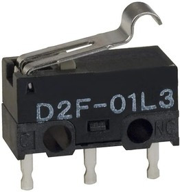 D2F-01L3, Микропереключатель SNAP ACTION, с рычагом с имитацией ролика