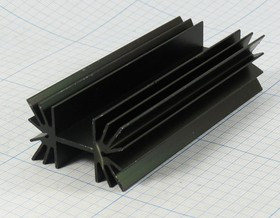 Радиатор охлаждения 100x 42x 25, D02, Al, черный, BLA028-100