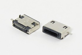 Разъем телефонный розетка, контакты 10C4C, на плату угловой SMD, LN-F[iPhone,iPAD]