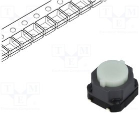 EVQQ1D06M, Микропереключатель TACT, SPST, Пол: 2, 0,05A/12ВDC, SMT, нет, 4Н