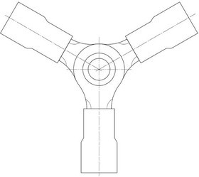 19204-0004, Terminals 3-WAY INSULKRIMP CON P CONNECTOR (A-2YCX)