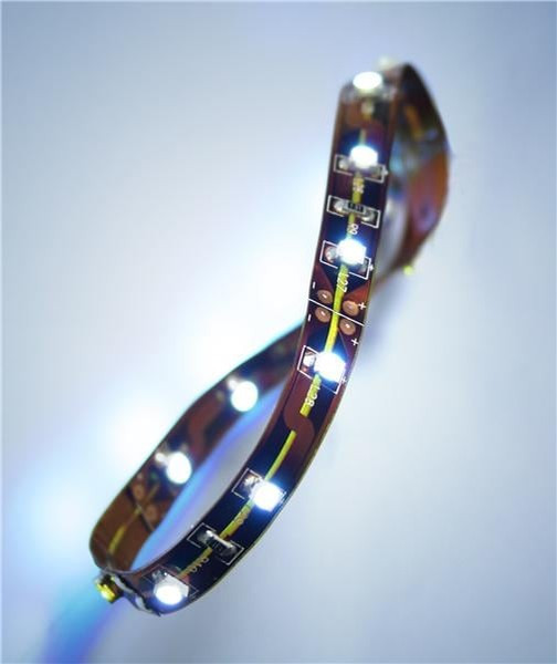 ZFS-8500-CW/SEC, 12V White LED Strip Light, 6500K Colour Temp, 500mm Length