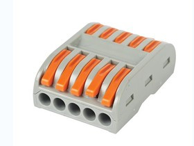 081-19-022, Соединительная проходная клемма 5 полюс СК 415-5 (0.5-4мм²) HLT