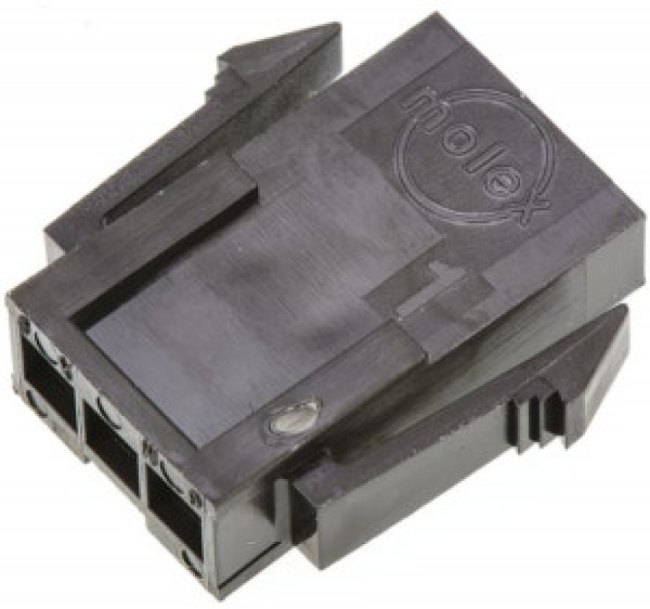 0436400300, Conn Housing M 3 POS 3mm Crimp ST Panel Mount Black Micro-Fit 3.0™ Bag