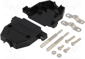 CCOV25-SCL-BK, Корпус: для разъемов D-Sub, D-Sub 25pin, D-Sub HD 44pin, прямой