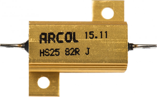 HS25 82R J, 82 25W Wire Wound Chassis Mount Resistor HS25 82R J ±5%
