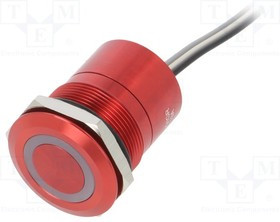 BG-MC25LCRGR, Переключатель: емкостный, Пол: 2, SPST-NC, 0,01A/12ВDC, IP68, 20мОм