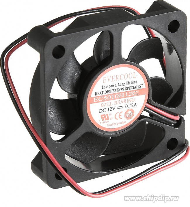 EC5010H12C, (50*50*10 12V), Вентилятор 12В, 50х50х10мм, 1 подшипник качения/1 подшипник скольжения, 5000 об/мин EC5010H12C, (50*50*10 12V), Вентилятор 12В, 50х50х10мм, 1 подшипник качения/1 подшипник скольжения, 5000 об/мин