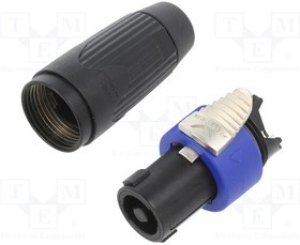 NTR-NLT4FX-BAG, Разъем: круглый; пайка; "мама"; speakON STX; 9-16мм; 6мм2; 40А NTR-NLT4FX-BAG, Разъем: круглый; пайка; "мама"; speakON STX; 9-16мм; 6мм2; 40А