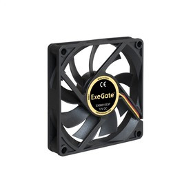 EX180973RUS, Вентилятор 12В DC ExeGate EX08015S3P (80x80x15 мм, Sleeve bearing (подшипник скольжения), 3pin, 2000RPM, 20.5dBA)