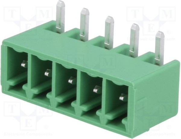 1803303, Pluggable Terminal Blocks 5 Pos 3.81mm pitch Through Hole Header