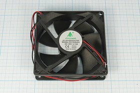 Вентилятор 92x92x25, напряжение 48В, ток 0,13А, выводы 2L, подшипник скольжения, FSY92S48H