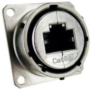 RJF6A2A1G, Modular Connectors / Ethernet Connectors RJ Field CAT6a 26482 Aluminum Shell, Square Flange Receptacle, Female RJ45 Rear Terminat RJF6A2A1G, Modular Connectors / Ethernet Connectors RJ Field CAT6a 26482 Aluminum Shell, Square Flange Receptacle, Female RJ45 Rear Terminat