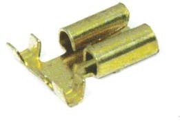 Клемма розетка, 6,4x0,8-2, латунь, угловая