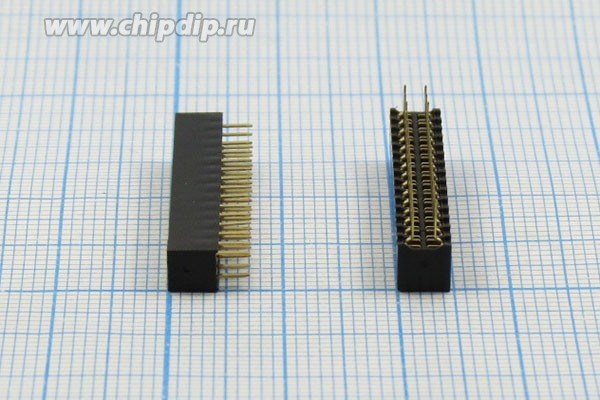 Разъем PBD2-2x15 розетка, шаг P2.0, контакты 30P, монтаж на плату