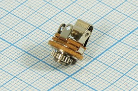 Гнездо Audio Jack моно 2.5мм на панель; №1489 гн 2,5моно\3C\пан М4\мет\ON-OFF\K3594\