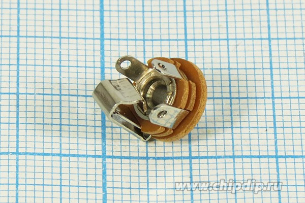 Гнездо Audio Jack моно 2.5мм на панель; №1489 гн 2,5моно\3C\пан М4\мет\ON-OFF\K3594\